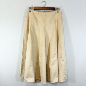 Coldwater Creek Tan A-Line Skirt Faux Suede Size S